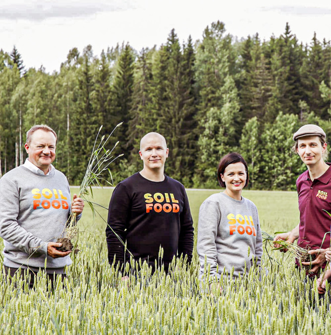 Soilfood grundandes av Ilkka Herlin (till vänster), Eljas Jokinen, Saara Kankaanrinta och Juuso Joona.